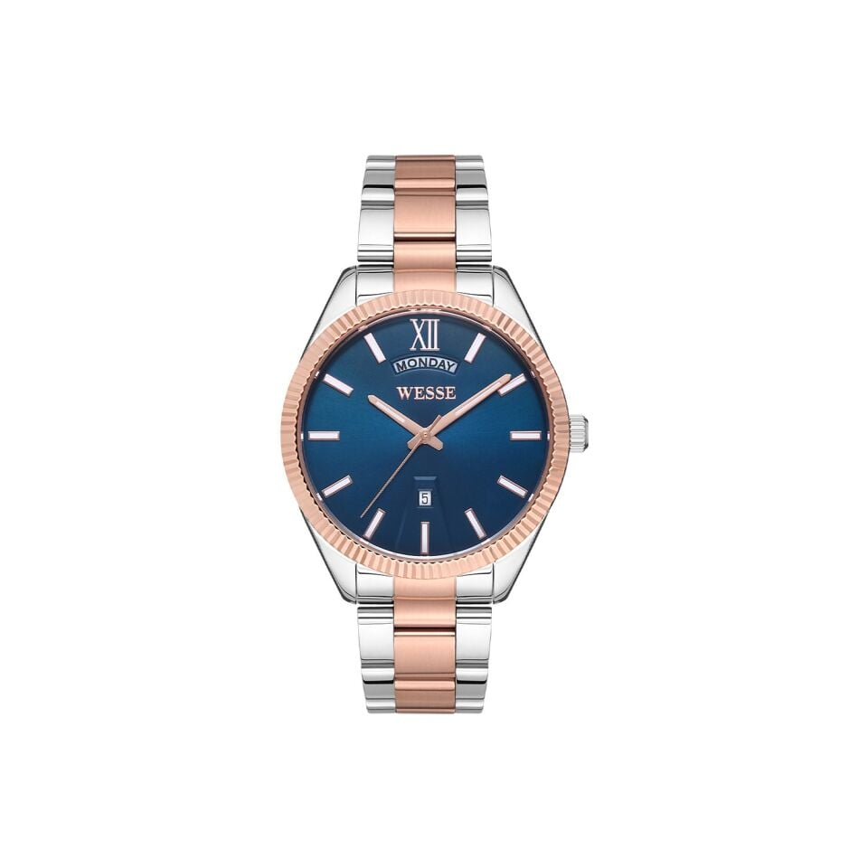 Wesse WWG205501 42 mm Rose Gold / Metalik Gri Çelik Erkek Kol Saati
