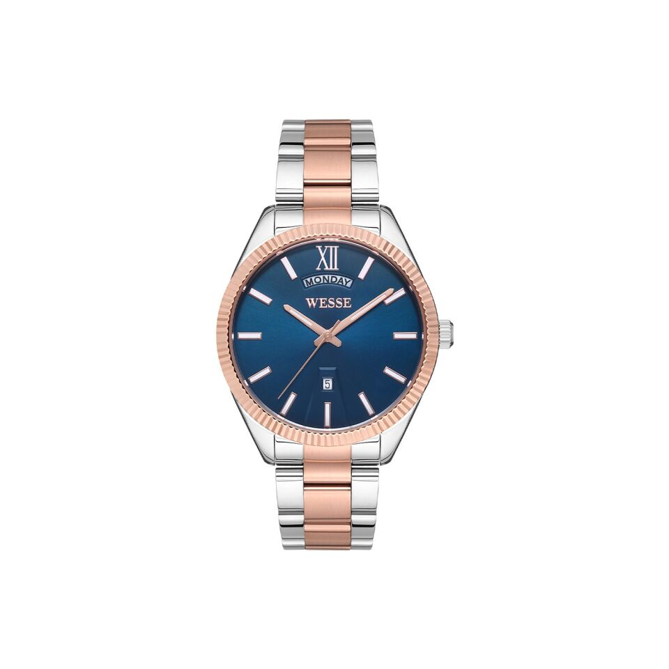 Wesse WWG205501 42 mm Rose Gold / Metalik Gri Çelik Erkek Kol Saati