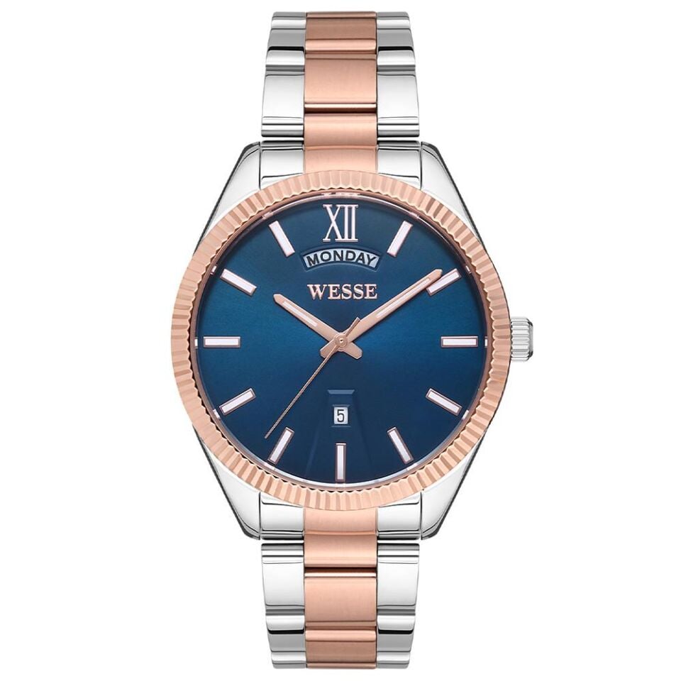 Wesse WWG205501 42 mm Rose Gold / Metalik Gri Çelik Erkek Kol Saati