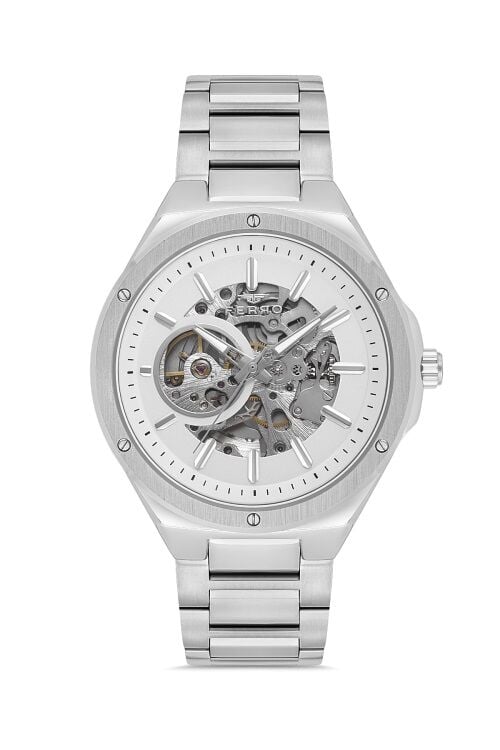 Ferro Otomatik Çelik Gri 44 mm Erkek Kol Saati