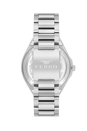 Ferro Otomatik Çelik Gri 44 mm Erkek Kol Saati