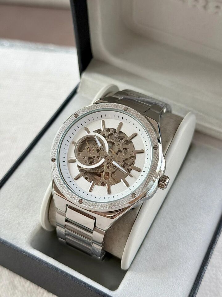 Ferro Otomatik Çelik Gri 44 mm Erkek Kol Saati