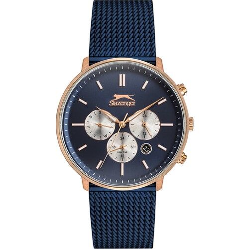 Slazenger Sl.09.1832.2.02 43 mm Lacivert Hasır Kordonlu Erkek Kol Saati AYNI GÜN KARGO