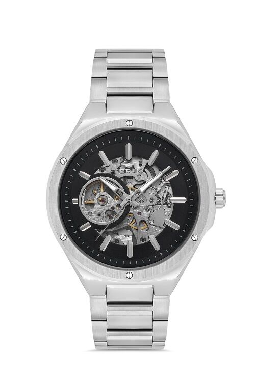 Ferro F31443A-A2 Otomatik Gri Siyah 44 mm Erkek Kol Saati