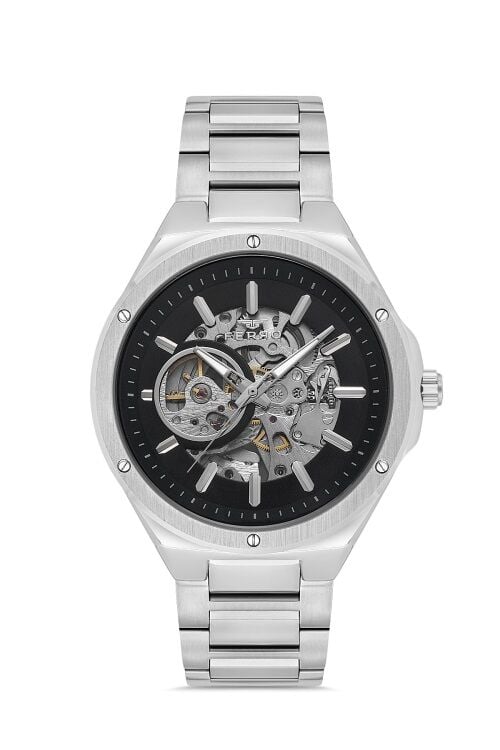 Ferro F31443A-A2 Otomatik Gri Siyah 44 mm Erkek Kol Saati