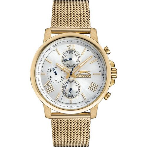Slazenger Sl.09.1859.2.03 45 mm Altın Rengi Hasır Erkek Kol Saati