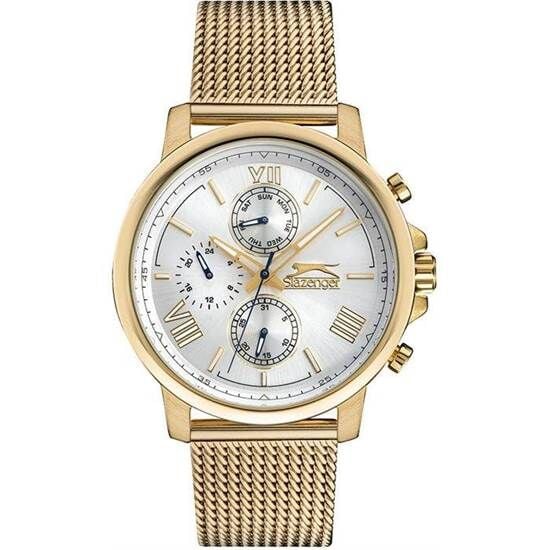Slazenger SL.09.1859.2.03 Quartz Hasır Altın 45 mm Erkek Kol Saati