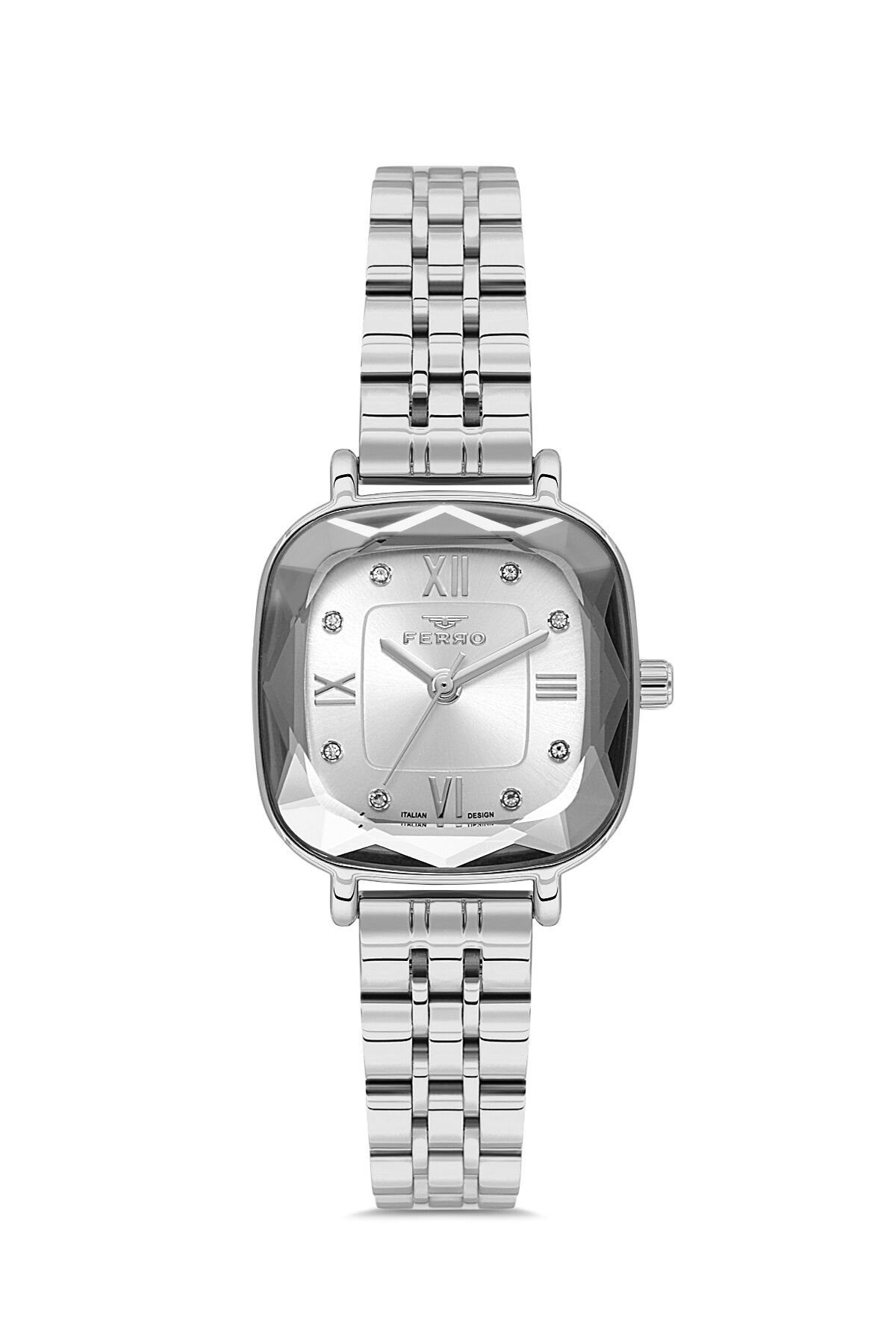 Ferro Gümüş Çelik Kordon Kadın Kol Saati FL21597AWT-A 3ATM Su Geçirmez 2 Yıl Garantili HediyePaketli