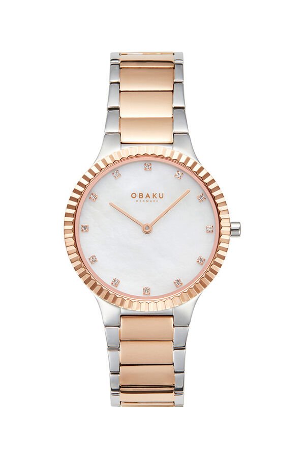 Obaku Denmark V292LXZWSH Quartz Çelik Rose/Gri Sedef Kadran 31 mm Kadın Kol Saati