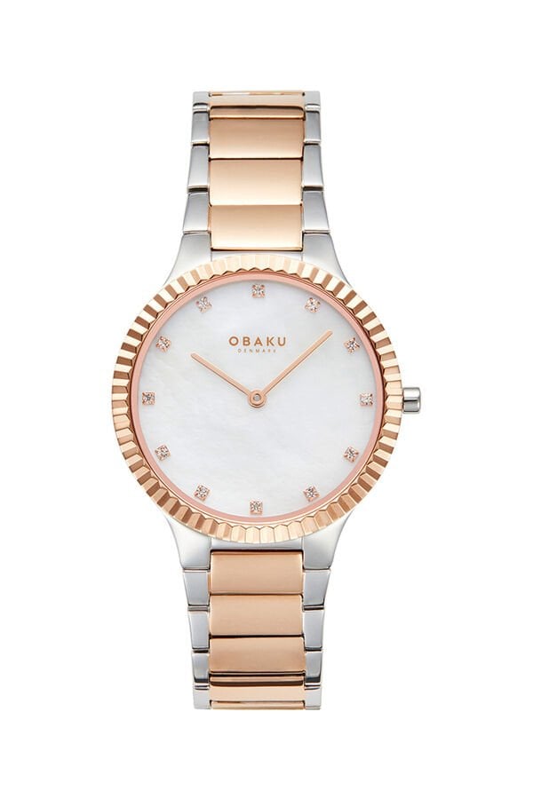 Obaku Denmark V292LXZWSH Quartz Çelik Rose/Gri Sedef Kadran 31 mm Kadın Kol Saati