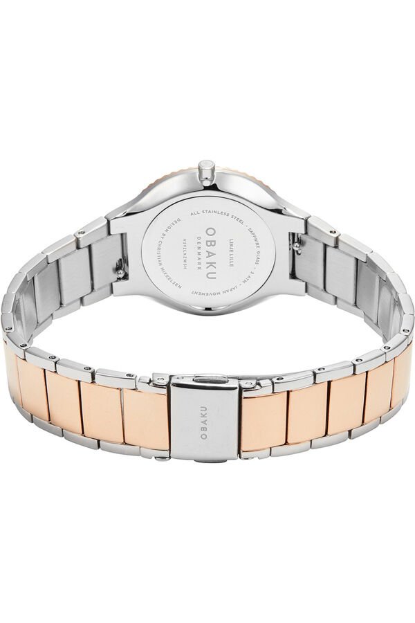 Obaku Denmark V292LXZWSH Quartz Çelik Rose/Gri Sedef Kadran 31 mm Kadın Kol Saati