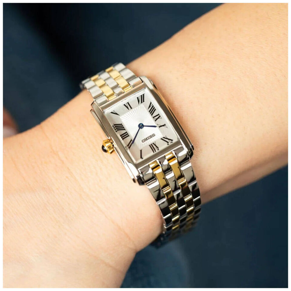 Seiko SWR087P1 Quartz Çelik Gri-Altın Rengi 22 mm Kadın Kol Saati