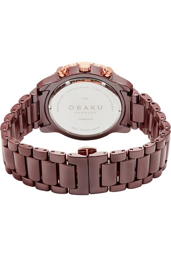 Obaku Denmark V278GCXNCN Quartz Seramik Kahverengi 43 mm Erkek Kol Saati