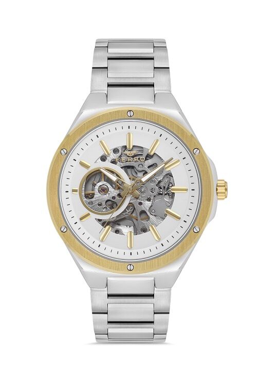 Ferro F31443A-D Otomatik Çelik Gri 44 mm Erkek Kol Saati