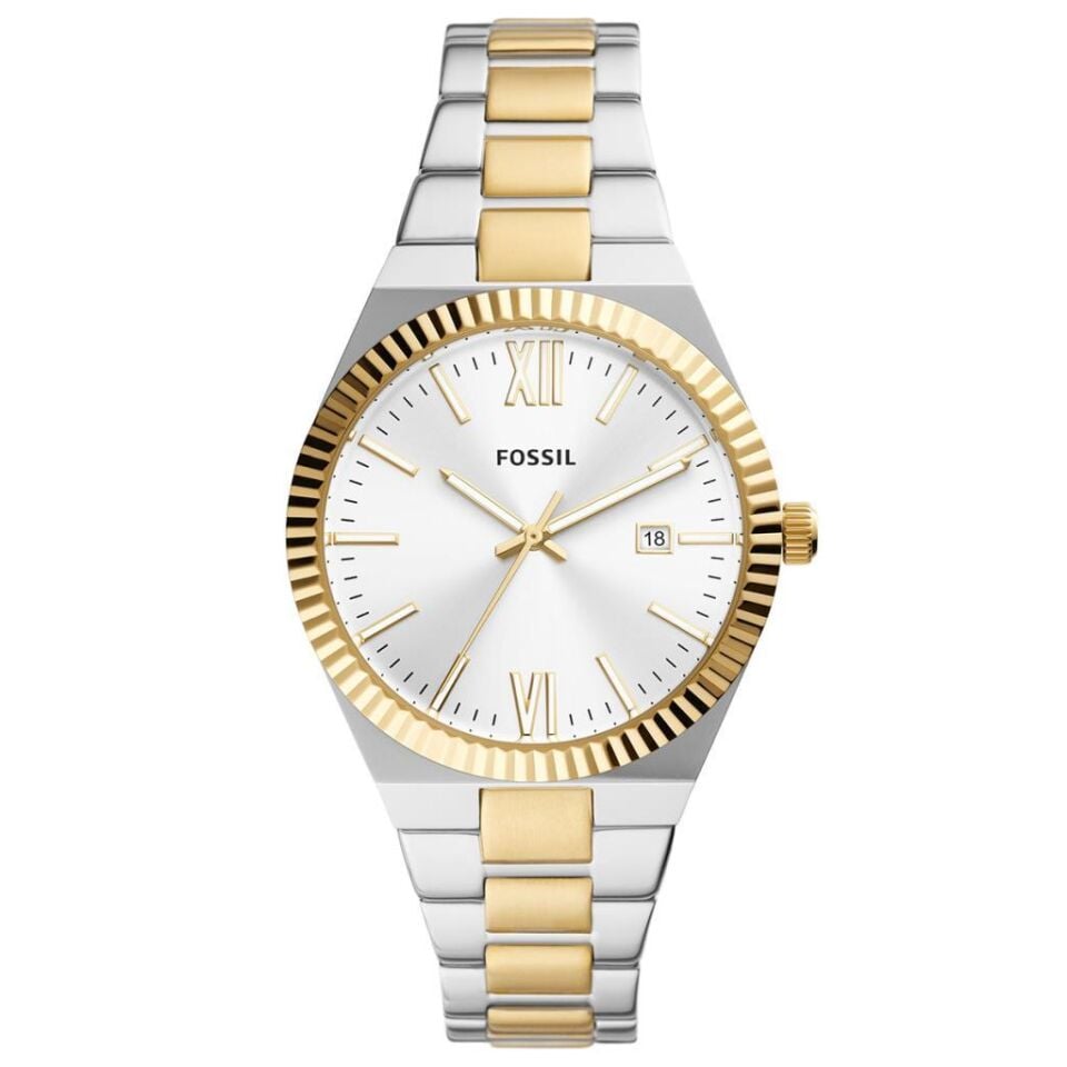 Fossil FES5259 Çelik Altın/Metalik Gri 38 mm Kadın Kol Saati