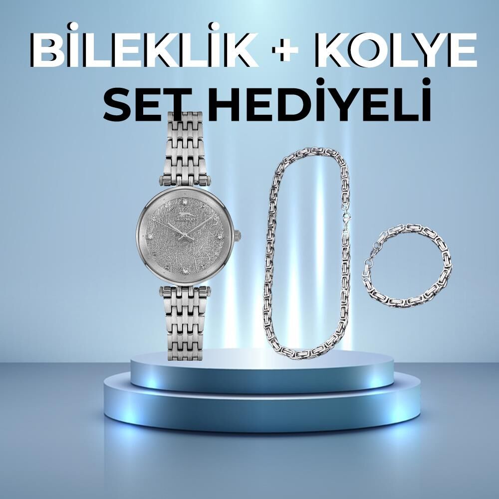 Slazenger Sl.09.1877.3.01 Quartz 32 mm Gri Çelik Kadın Kol Saati