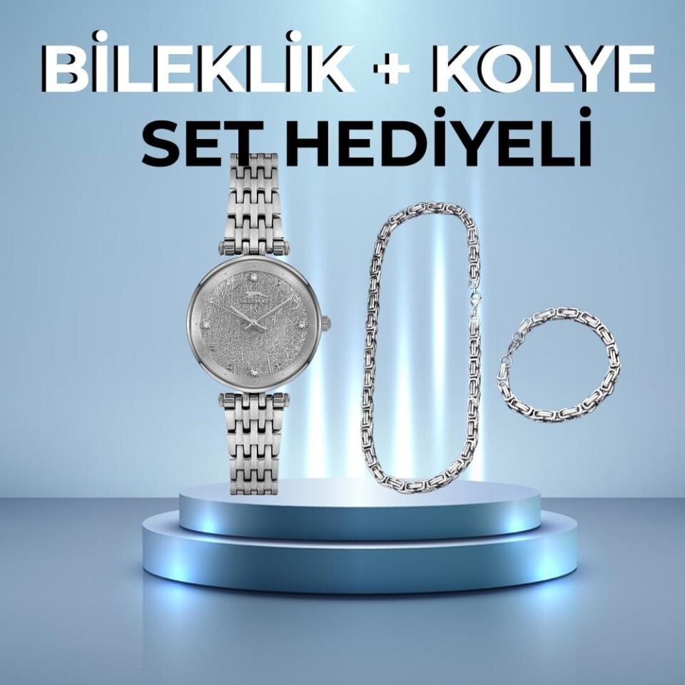 Slazenger Sl.09.1877.3.01 Quartz 32 mm Gri Çelik Kadın Kol Saati
