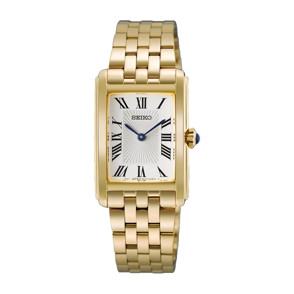 Seiko HGG001P1 Quartz Çelik ALtın Rengi Beyaz Kadran 22 mm Kadın Kol Saati