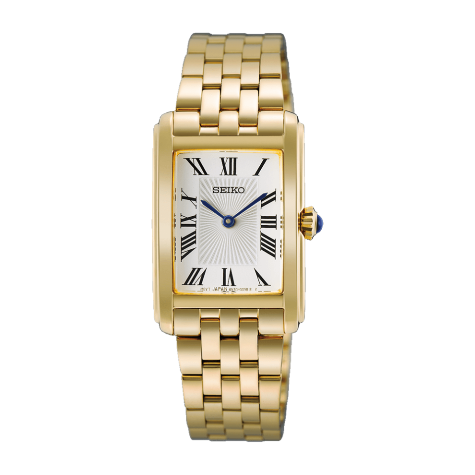 Seiko HGG001P1 Quartz Çelik ALtın Rengi Beyaz Kadran 22 mm Kadın Kol Saati
