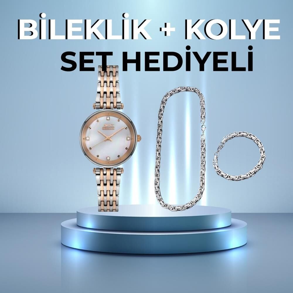 Slazenger Sl.09.1877.3.02 Quartz Çelik Rose/Gri 32 mm Kadın Kol Saati