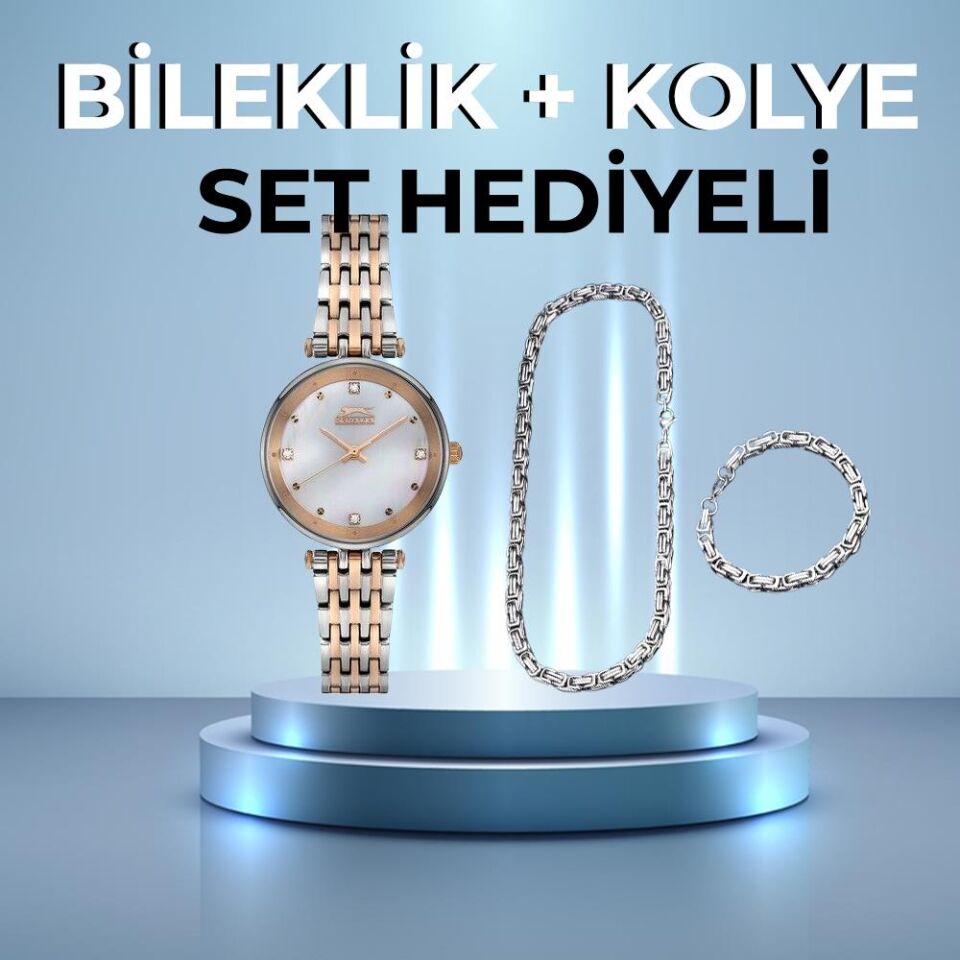 Slazenger Sl.09.1877.3.02 Quartz Çelik Rose/Gri 32 mm Kadın Kol Saati