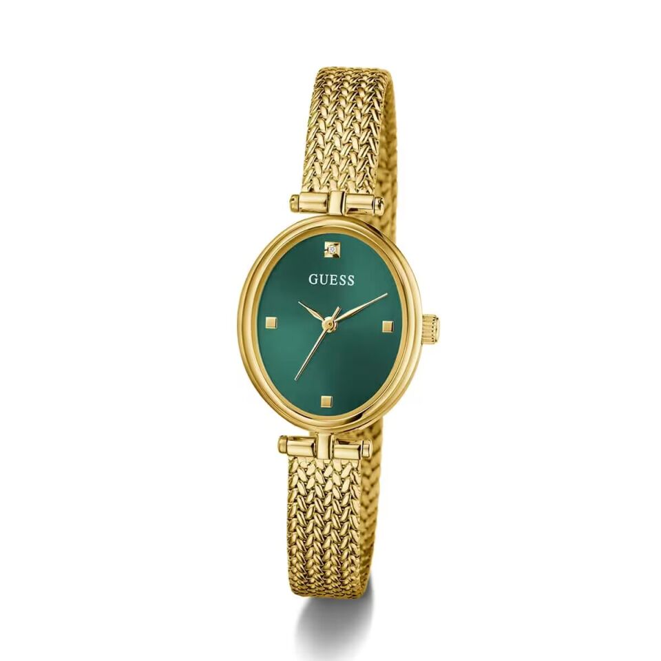 Guess 091661580970 Quartz Hasır Altın Rengi Yeşil Kadran 24 mm Kadın Kol Saati