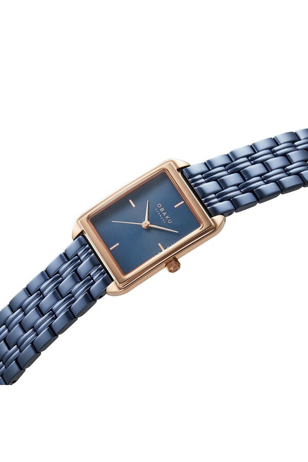 Obaku Denmark V293LXVLSL Quartz Çelik Mavi Lacivert Kadran 24 mm Kadın Kol Saati
