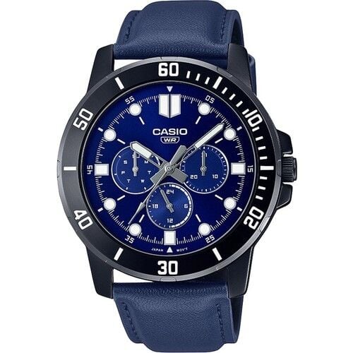 Casio MTP-VD300BL-2EUDF Quartz Deri Lacivert 45 mm Erkek Kol Saati
