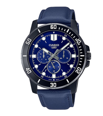 Casio MTP-VD300BL-2EUDF Quartz Deri Lacivert 45 mm Erkek Kol Saati