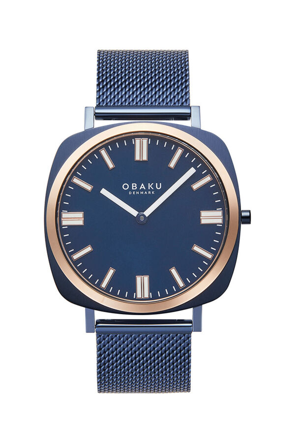 Obaku Denmark V296GXSLML Quartz Hasır Lacivert Safir Cam 40 mm Erkek Kol Saati