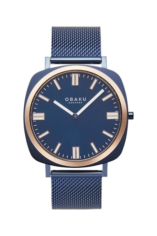 Obaku Denmark V296GXSLML Quartz Hasır Lacivert Safir Cam 40 mm Erkek Kol Saati