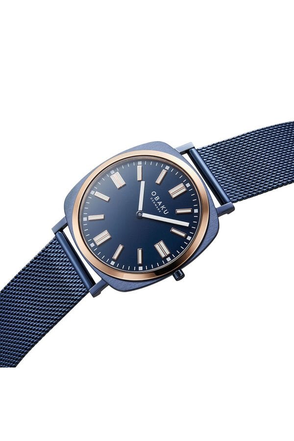 Obaku Denmark V296GXSLML Quartz Hasır Lacivert Safir Cam 40 mm Erkek Kol Saati