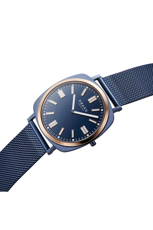 Obaku Denmark V296GXSLML Quartz Hasır Lacivert Safir Cam 40 mm Erkek Kol Saati