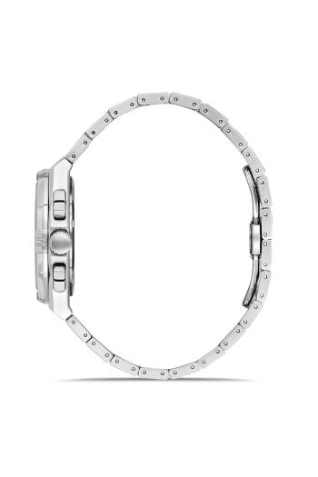 Ferro Gümüş Çelik Kordon Erkek Kol Saati FM40137A-A5 Tüm Fonksiyonlar Aktif 3 ATM Su Geçirmez