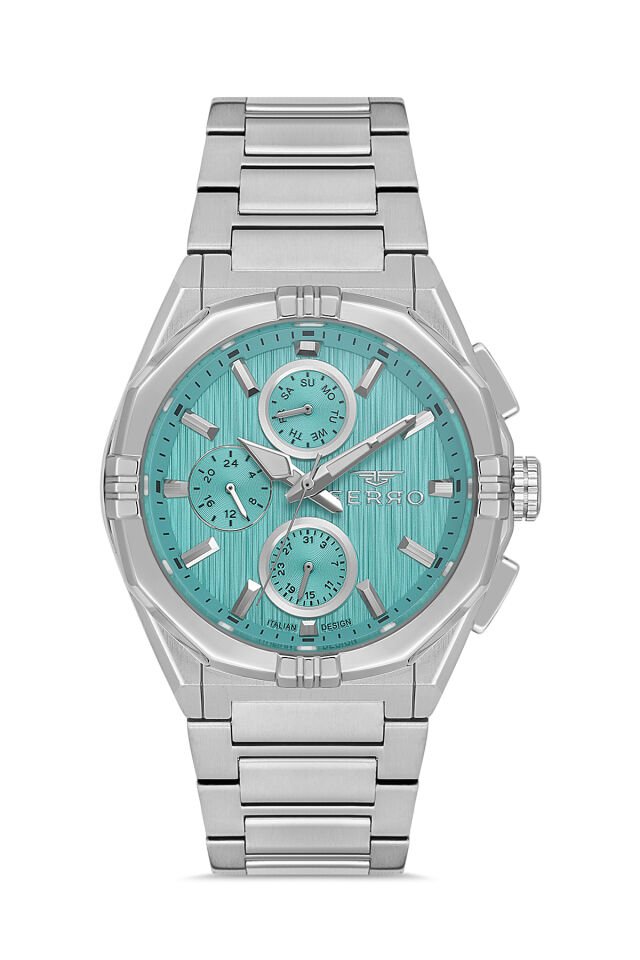 Ferro Gümüş Çelik Kordon Erkek Kol Saati FM40137A-A5 Tüm Fonksiyonlar Aktif 3 ATM Su Geçirmez