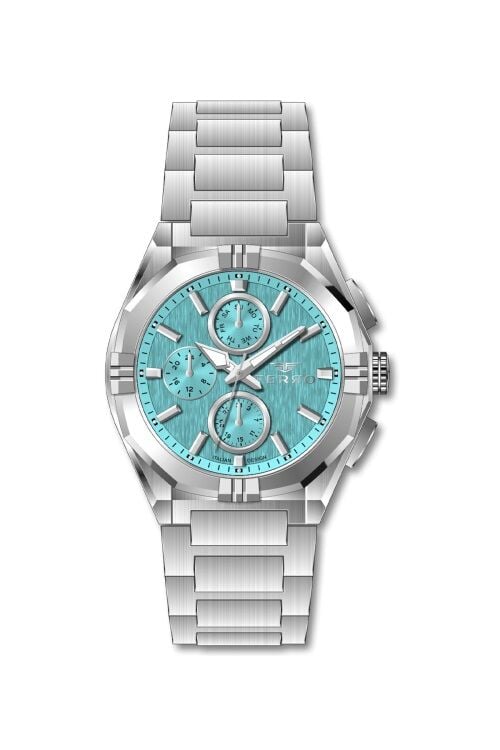 Ferro Gümüş Çelik Kordon Erkek Kol Saati FM40137A-A5 Tüm Fonksiyonlar Aktif 3 ATM Su Geçirmez