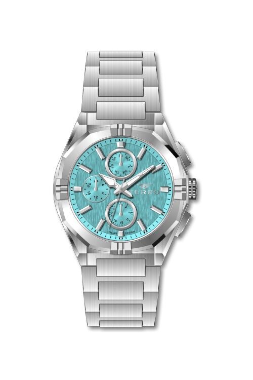 Ferro Gümüş Çelik Kordon Erkek Kol Saati FM40137A-A5 Tüm Fonksiyonlar Aktif 3 ATM Su Geçirmez