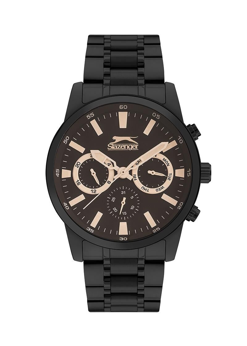 Slazenger Sl.09.1881.2.04 45 mm Siyah Çelik Erkek Kol Saati AYNI GÜN KARGO