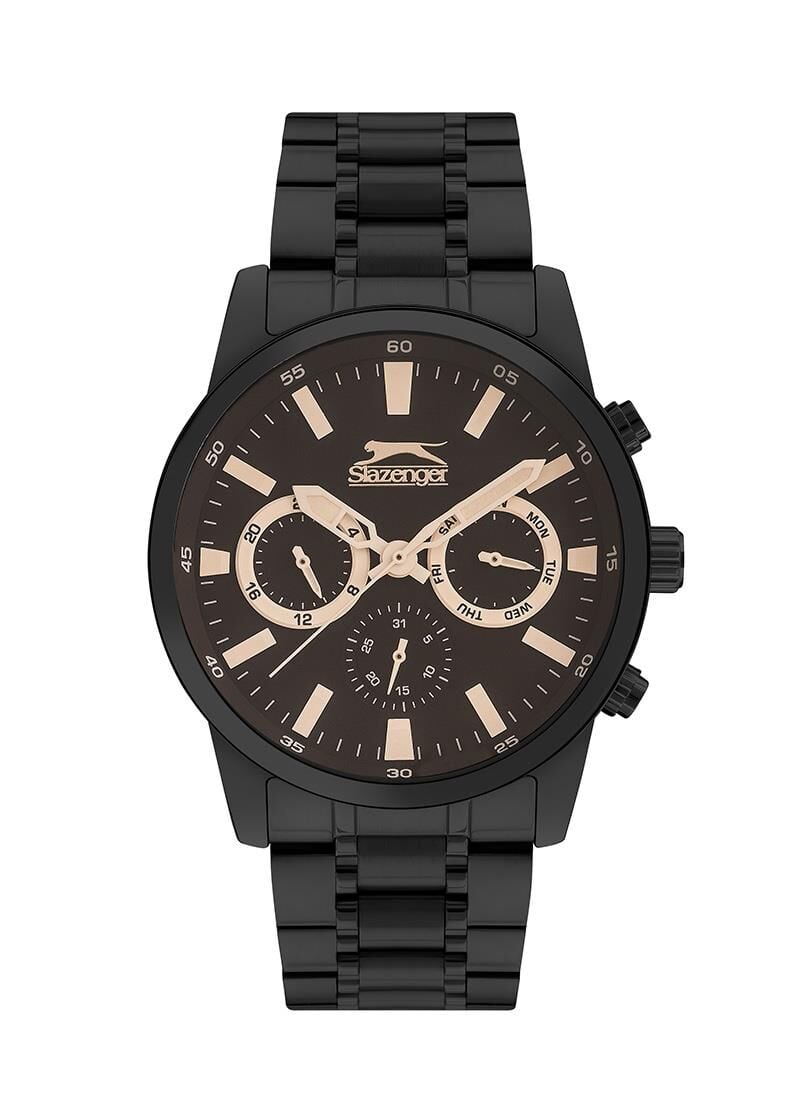 Slazenger Sl.09.1881.2.04 45 mm Siyah Çelik Erkek Kol Saati AYNI GÜN KARGO