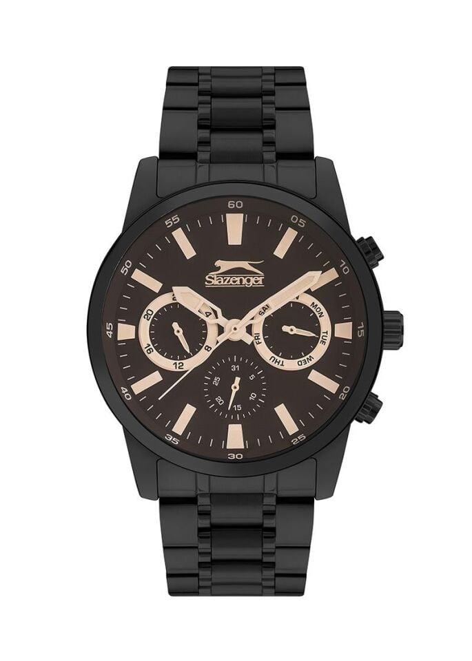 Slazenger Sl.09.1881.2.04 45 mm Siyah Çelik Erkek Kol Saati AYNI GÜN KARGO