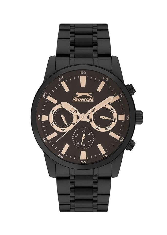 Slazenger Sl.09.1881.2.04 45 mm Siyah Çelik Erkek Kol Saati AYNI GÜN KARGO