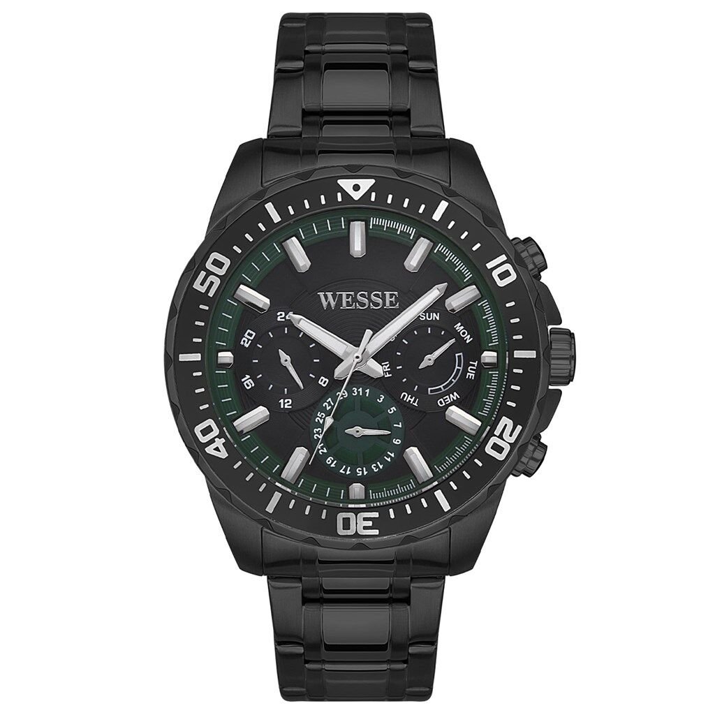 Wesse WWG207603 Quartz Çelik Siyah 45 mm Erkek Kol Saati