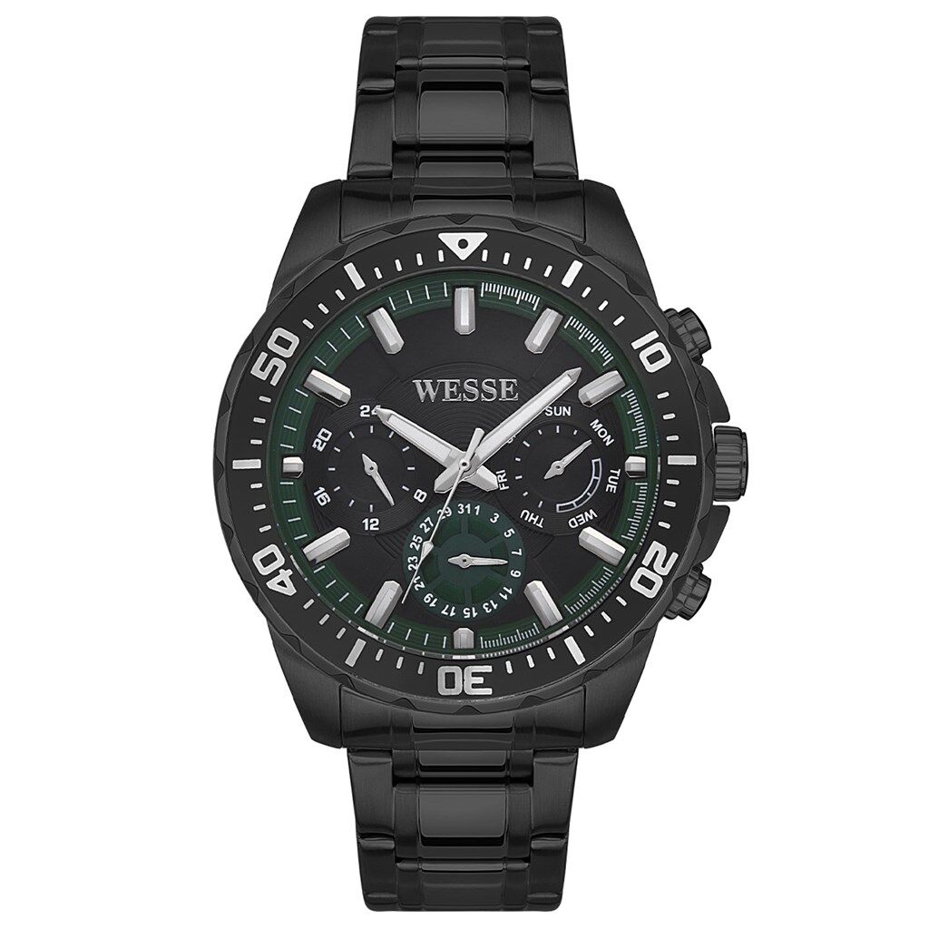 Wesse WWG207603 Quartz Çelik Siyah 45 mm Erkek Kol Saati