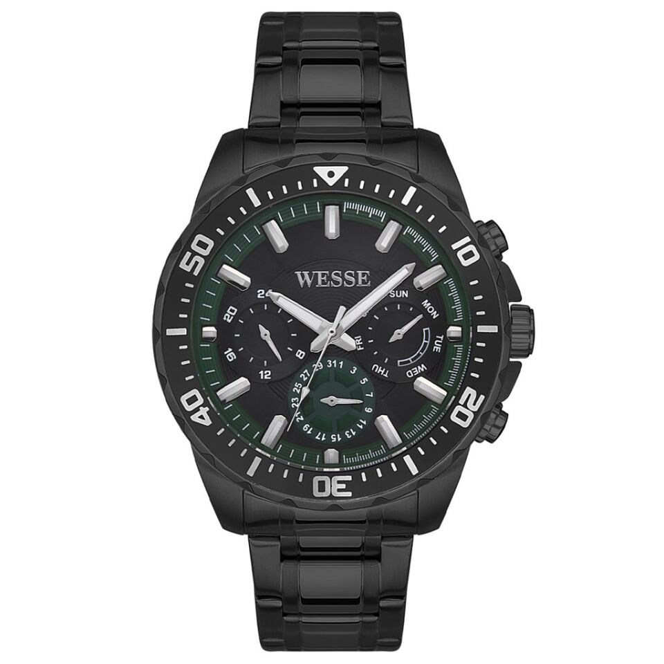 Wesse WWG207603 Quartz Çelik Siyah 45 mm Erkek Kol Saati