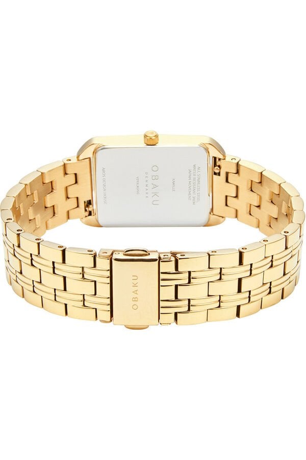 Obaku Denmark V293LXGISG Quartz Çelik Altın Rengi Beyaz Kadran 24 mm Kadın Kol Saati