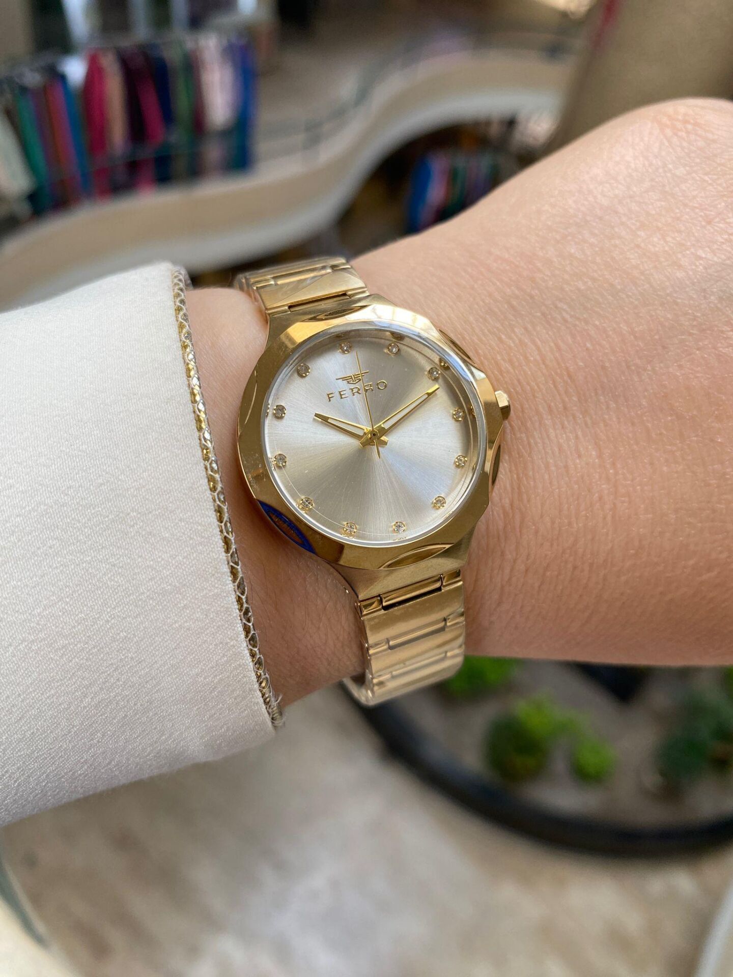 Ferro FL40114A-B Quartz Çelik Gold 32 mm Kadın Kol Saati