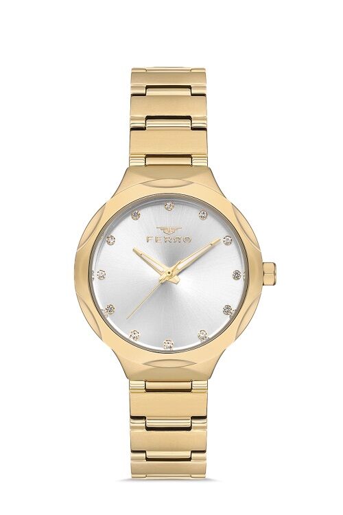 Ferro FL40114A-B Quartz Çelik Gold 32 mm Kadın Kol Saati