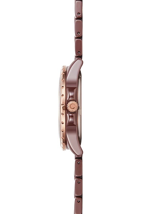 Obaku Denmark V279LXXNCN Quartz Seramik Kahverengi Safir Cam 36 mm Kadın Kol Saati
