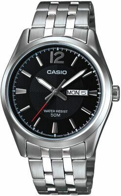 Casio MTP-1335D-1AVDF Quartz Çelik Gri Siyah Kadran 38 mm Erkek Kol Saati
