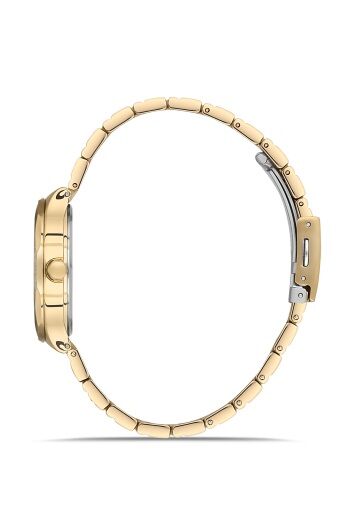 Ferro FL40114A-B6 Quartz Altın Rengi Yeşil Kadran 32 mm Kadın Kol Saati